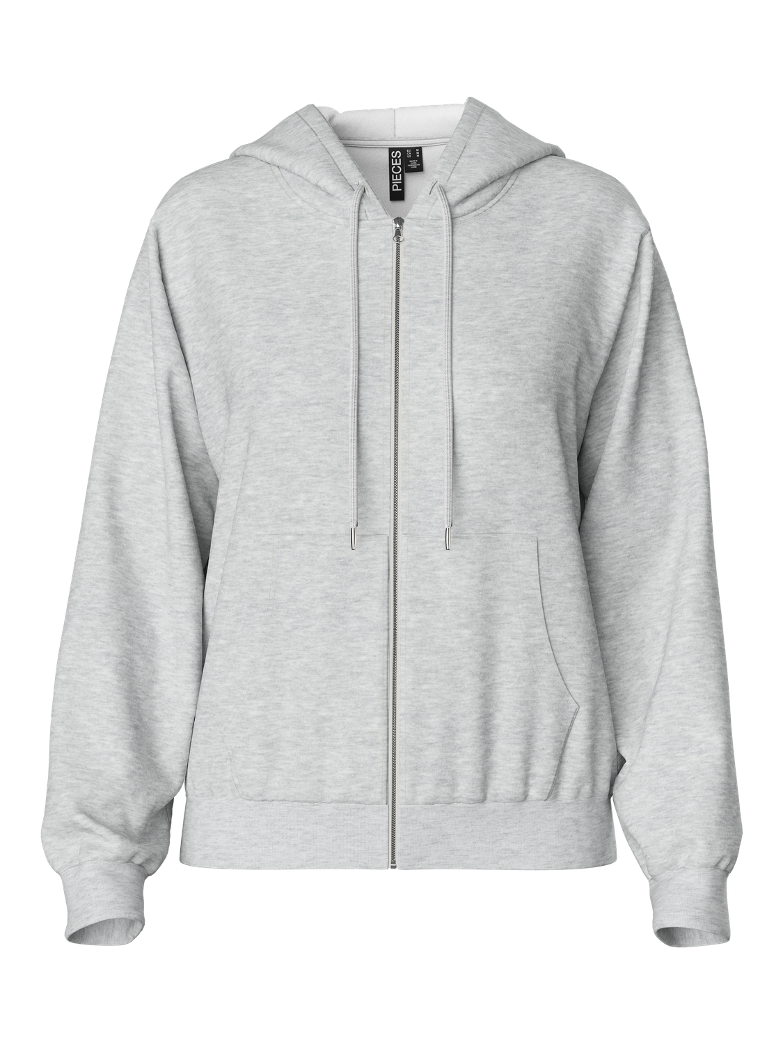 PCCHILLI ZIP Sweatshirt - Light Grey Melange