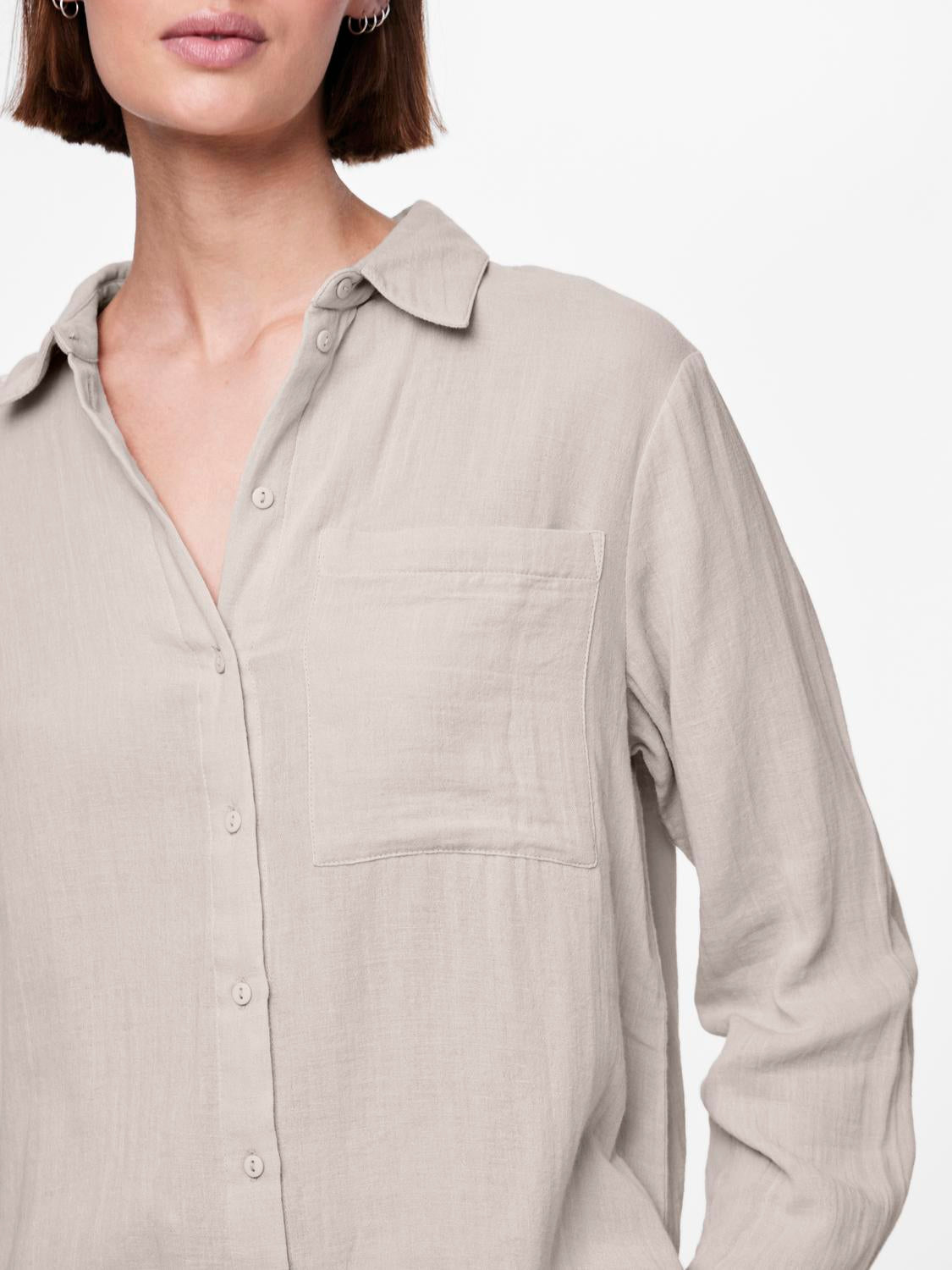 PCMASTINA Shirts - Silver Gray