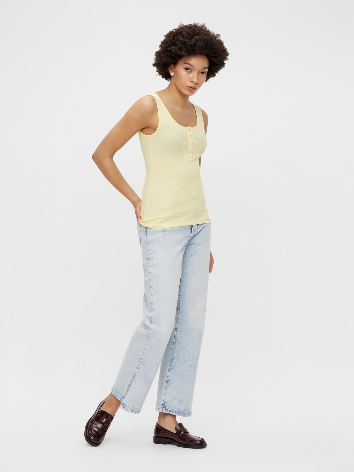 PCKITTE Tank-Top - Pale Banana