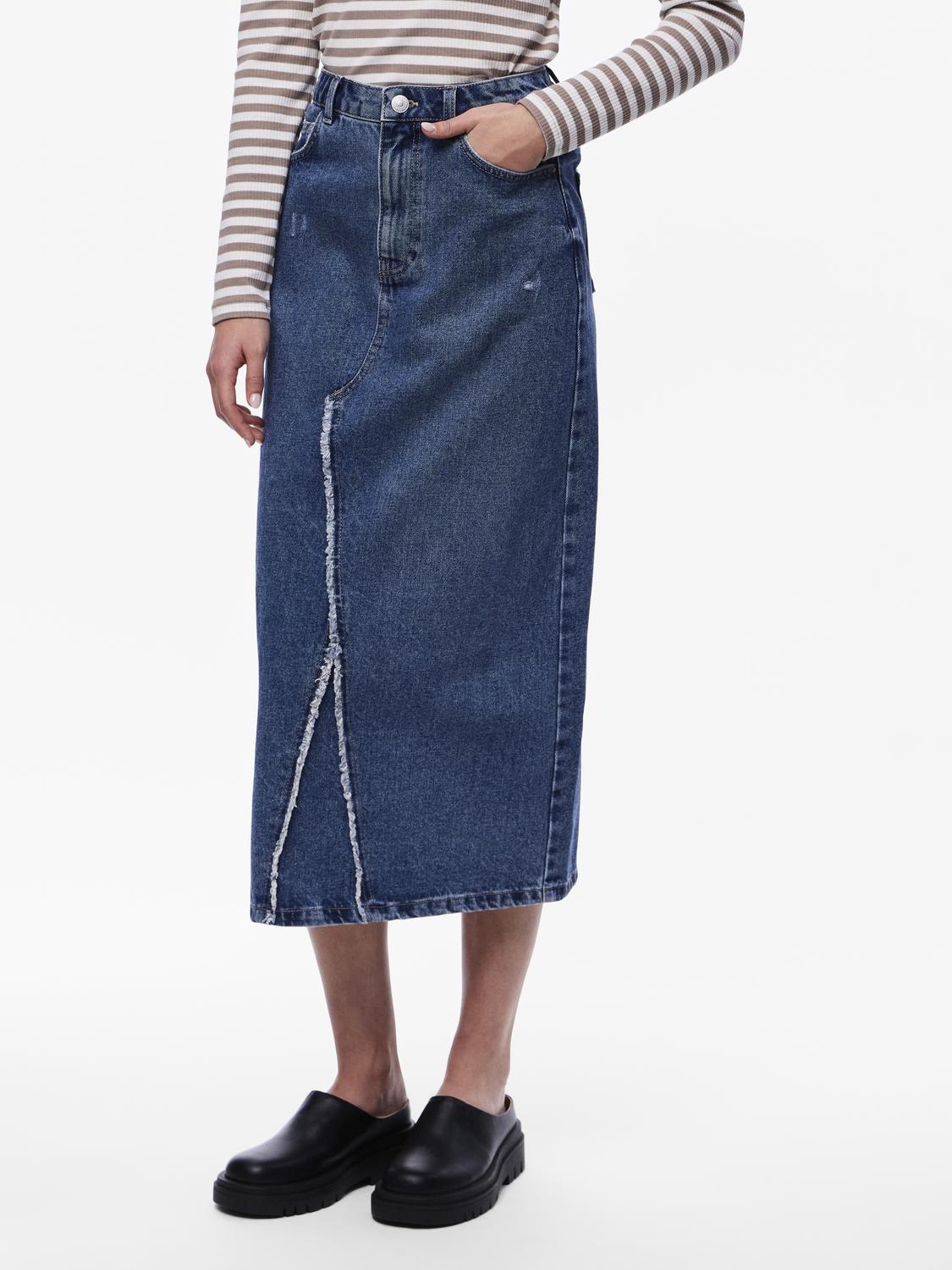 PCALFI Skirt - Medium Blue Denim