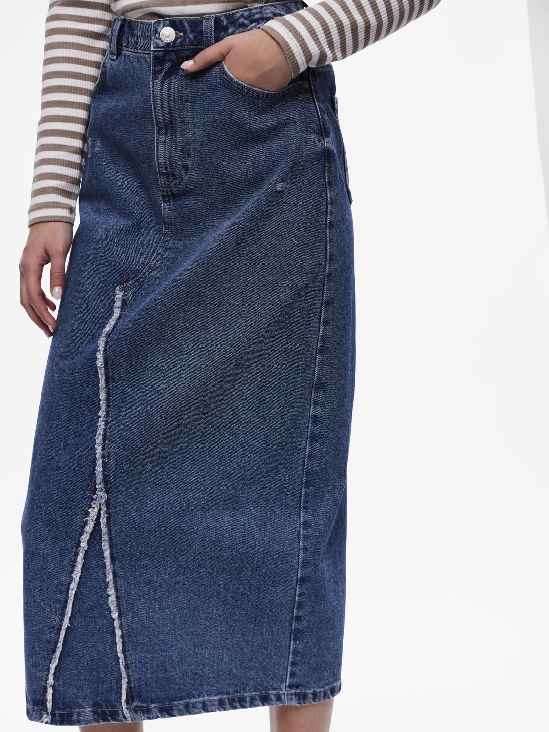 PCALFI Skirt - Medium Blue Denim