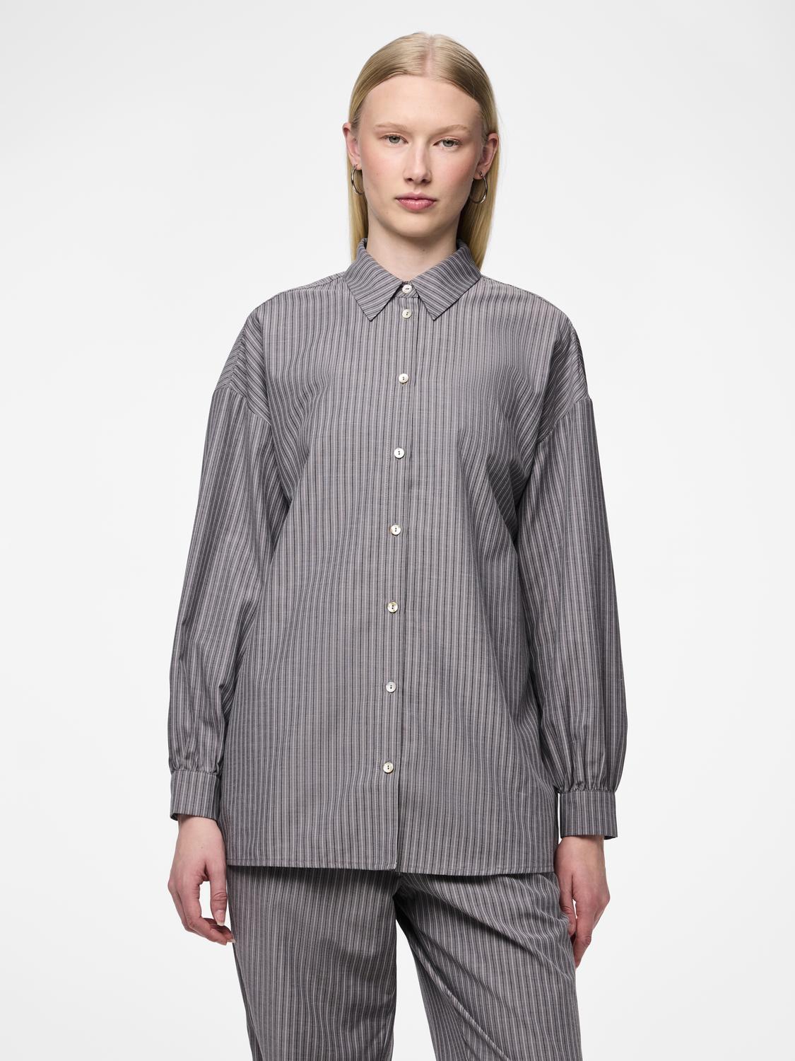 PCFOLLI Shirts - Dark Gull Gray